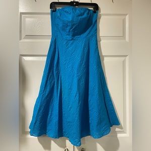 J. Crew Womens Sz-4 Blue strapless dress